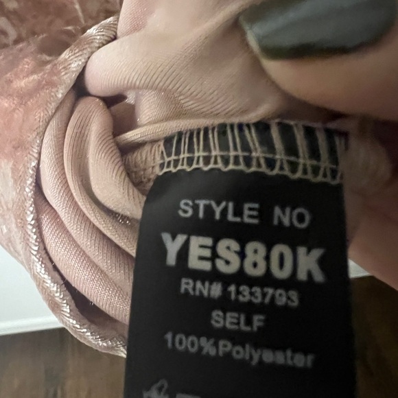 Women’s POL short sleeve crushed velvet tunic size L - Picture 5 of 5